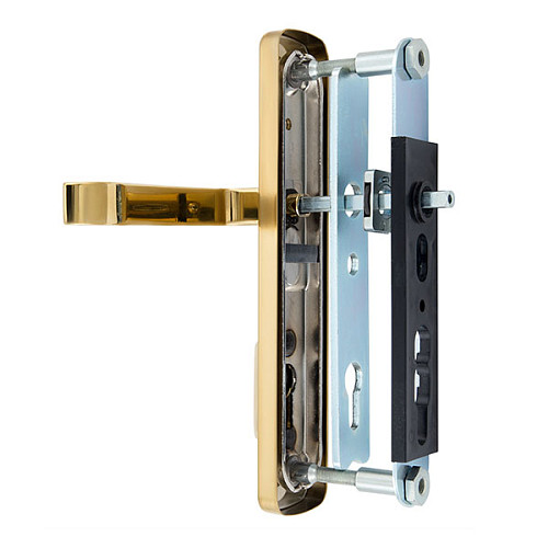 Ручки на планці з протектором ROSTEX Astra R 90мм (38-55мм) титан PVD - Фото №5