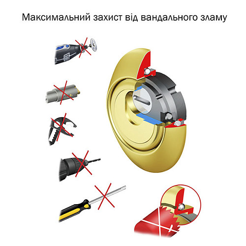 Протектор магнітний DISEC 4GN2MB 25 мм хром полірований - Фото №9