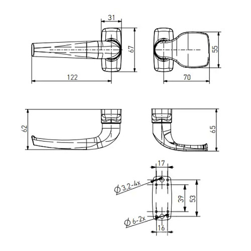 Ручки на розеті MEDOS Merkury натискна-фіксована коричнева - Фото №8