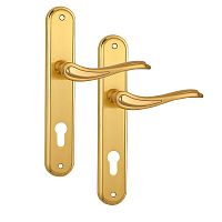 Ручки на планке SIBA Modena 85 матовое золото/полированное золото