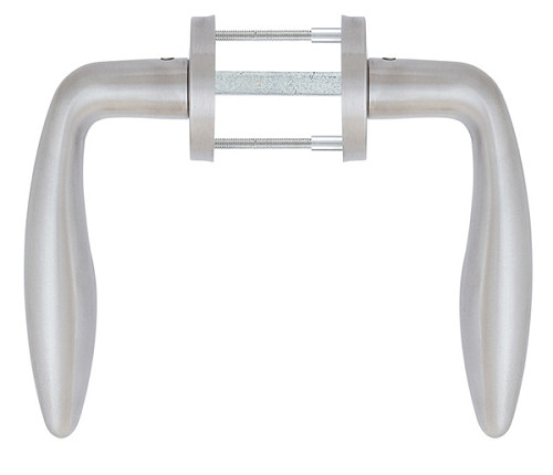 Ручки на розетте ROSTEX Bolzano ES53 нержавеющая сталь матовая - Фото №3