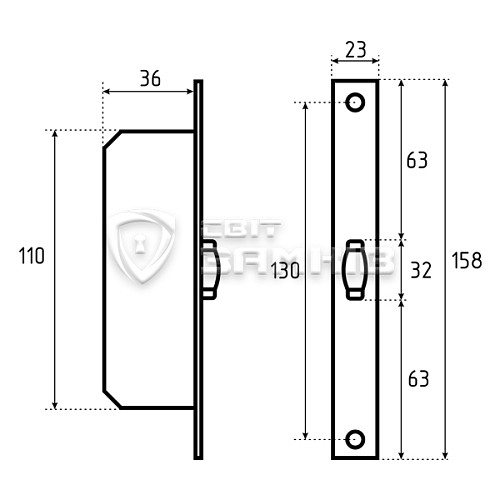 Защелка KALE 155 B никель - Фото №5