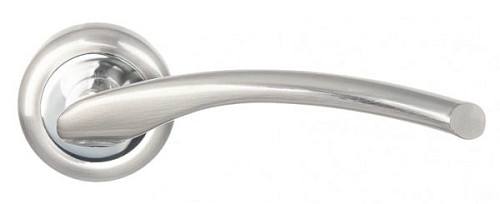 Ручки на розеті MVM/Solo A-2005 (T8a-E5a) SN/CP матовий нікель/полірований хром - Фото №2