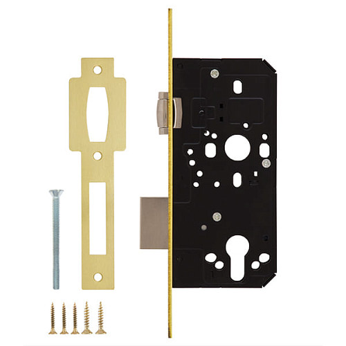 Механизм замка SANTOS 712 бочка (BS55мм) матовая латунь - Фото №6