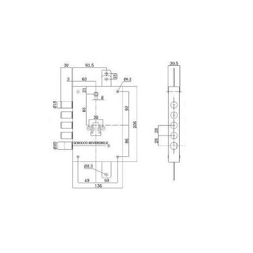 Механизм замка SECUREMME 2653 TT2 (BS66*85мм) - Фото №3