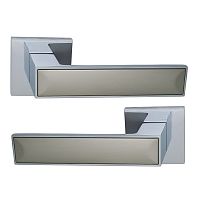Ручки на розетте GENRICH R77.225 MSN/CP никель матовый/хром