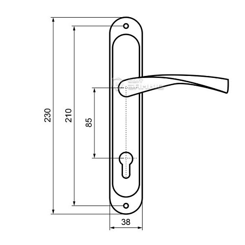 Ручки на планке IMPERIAL Bravo 85C SN/GP сатин/золото - Фото №2
