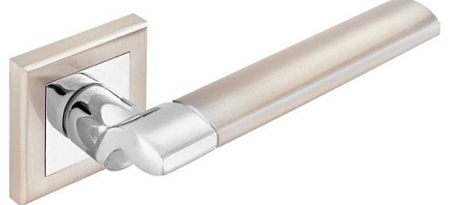 Ручки на розетте MVM/Linde A-2006 (T7-E8) SN/CP матовый никель / полированный хром - Фото №3