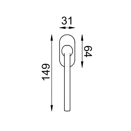 Ручка оконная DND by MARTINELLI Luce P матовая бронза - Фото №2