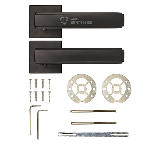 Ручки на розетте GENRICH R77.215 MBP черный матовый - Фото №4