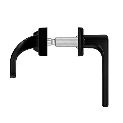 Ручки на планці з протектором ROSTEX R1 R 85мм (38-55мм) фіксована-натискна чорний - Фото №5