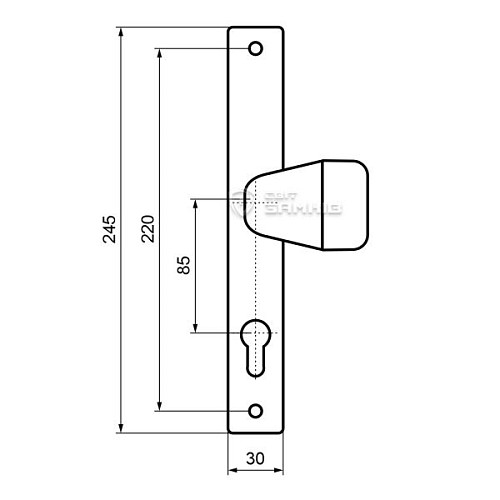 Ручки на планці ROSTEX Monzun 85мм фіксована-фіксована нержавіюча сталь матова - Фото №5