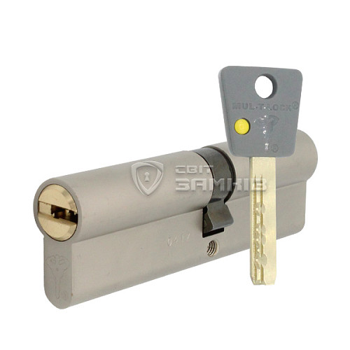 Цилиндр MUL-T-LOCK 7x7 80 (40*40) никель сатин - Фото №1