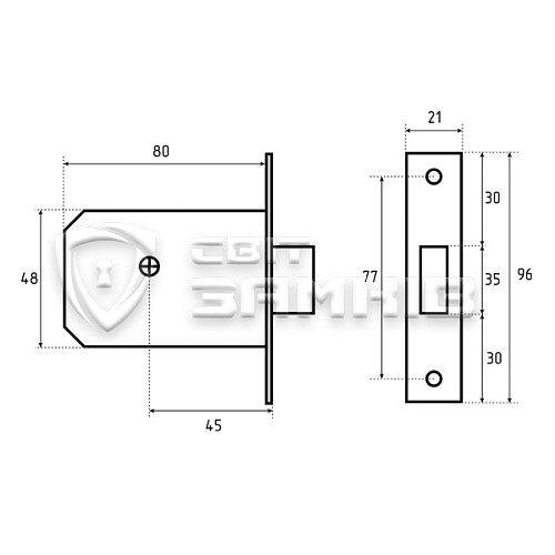 Механізм замка KALE 156F (BS45мм) хром - Фото №5