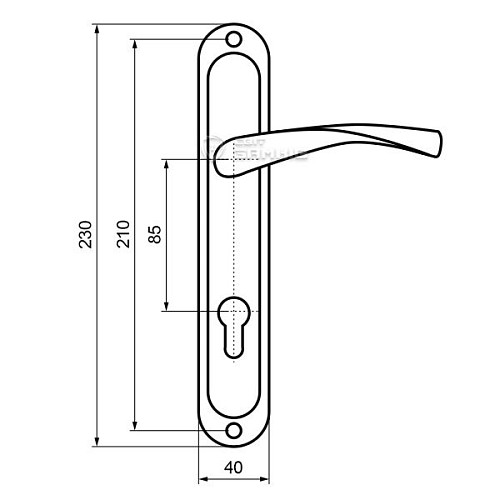 Ручки на планці IMPERIAL Bravo 85C AB бронза - Фото №4