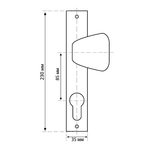Ручки на планці OZEN Helen AL200-PH 85 мм фіксована-фіксована сатин - Фото №3