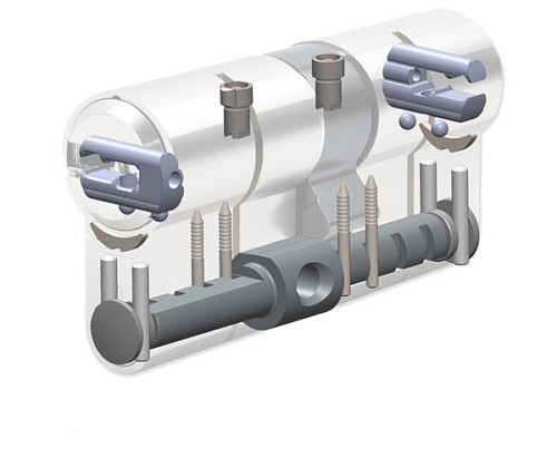 Циліндр ABUS Bravus 3500 MX Magnet (модульний) 85T (35*50T) нікель сатин - Фото №11