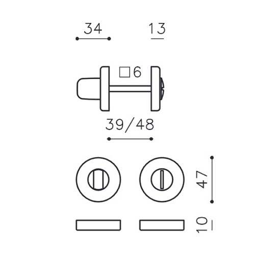 Вороток OLIVARI Verona V CO хром матовий - Фото №2