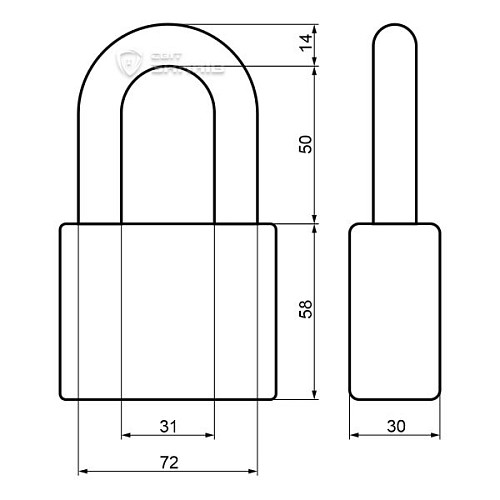 Замок навісний ABLOY PL350 Protec 2 довга дужка (2 ключа) - Фото №7