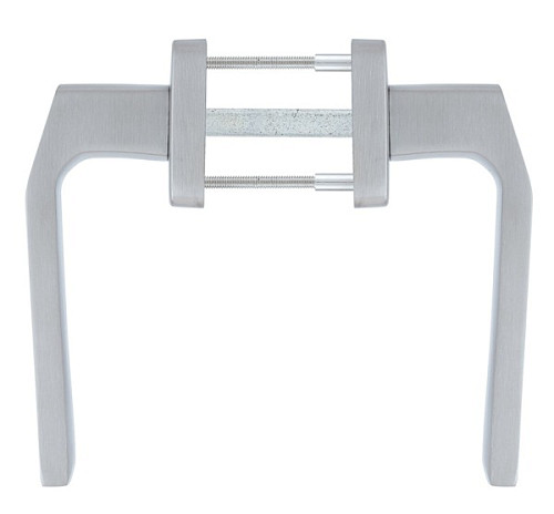 Ручки на розеті ROSTEX Treviso H50 нержавіюча сталь матова - Фото №5