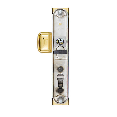 Ручки на планці з протектором ROSTEX R1 R 85мм (38-55мм) фіксована-натискна титан PVD - Фото №2