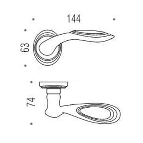 Ручки на розеті COLOMBO Cameo DB41 (DB19BZG-DB13) полірована латунь - Фото №3