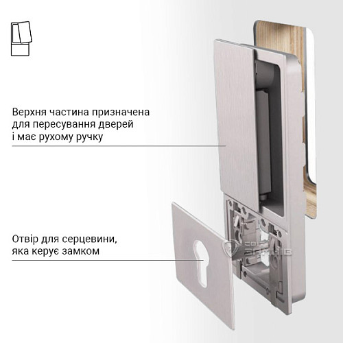 Ручки для міжкімнатних дверей AGB Wave PZ B300030001 нікель матовий  - Фото №3