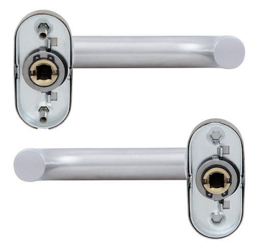 Ручки на розеті ROSTEX Albacete ES32 нержавіюча сталь матова - Фото №2