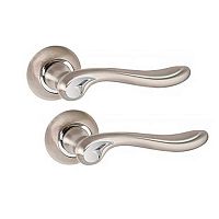 Ручки на розеті PUNTO Onda (TL) SN/CP матовий нікель/хром