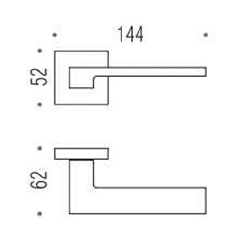 Ручки на розеті COLOMBO Zelda MM11 (MM29/FF29BZG-MM13/FF23) матовий хром - Фото №3