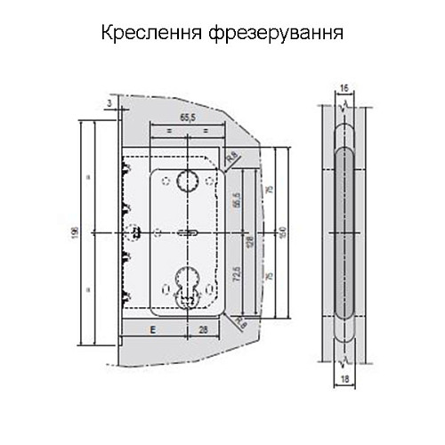 Механізм замка AGB Mediana Polaris Wave PZ магніт (BS50,5мм) хром матовий - Фото №4