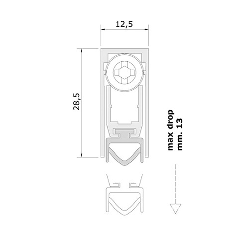 Порог выдвижной COMAGLIO 420 83-63 см FIRE - Фото №5