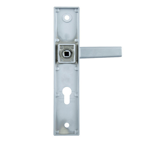 Ручки на планці з протектором ROSTEX Office R 72мм (37-50мм) фіксована-натискна хром сатин - Фото №2