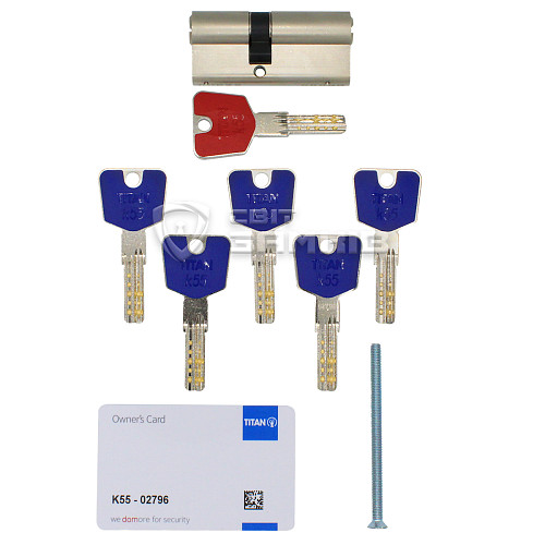 Циліндр TITAN K55 75 (30*45) нікель сатин - Фото №4