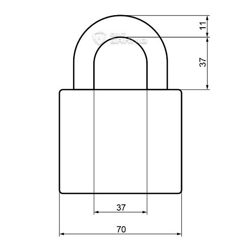 Замок навесной HORST HR-B1-70E (3 ключа) - Фото №3