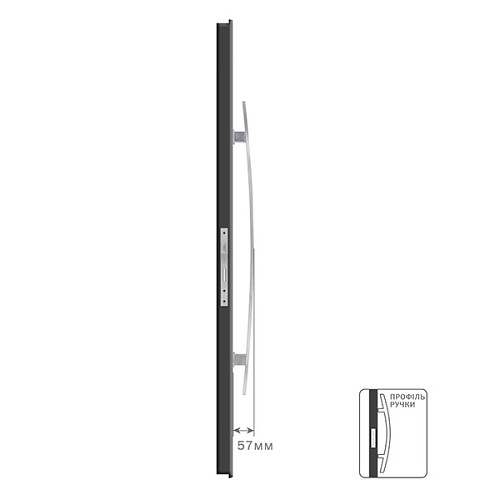 Ручка скоба ROSTEX GAMA 850/650 (половинка) нержавіюча сталь матова - Фото №2