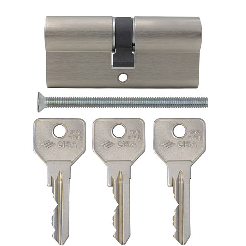 Циліндр CISA C2000 80 (30*50) нікель матовий 3 ключі - Фото №6