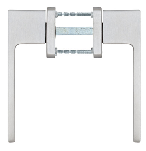 Ручки на розетте ROSTEX Ravena H53 нержавеющая сталь матовая - Фото №5