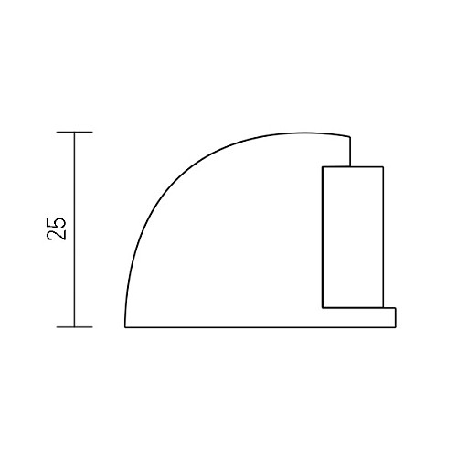 Стопор дверний підлоговий DOGANLAR AL.170 CS матовий хром - Фото №2