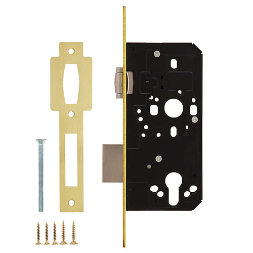 Механізм замка SANTOS 712 бочка (BS60мм) матова латунь - Фото №6