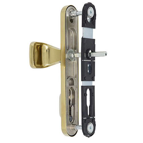 Ручки на планці з протектором ROSTEX Exclusive RX-40 85мм (40-50мм) фіксована-натискна титан PVD - Фото №3