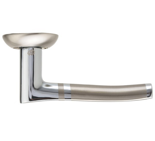 Ручки на розеті GAVROCHE Titanium AL-A5 SN/CP нікель/хром - Фото №3