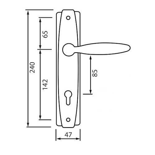 Ручки на планке SIBA Setra 85 матовый никель/хром - Фото №2