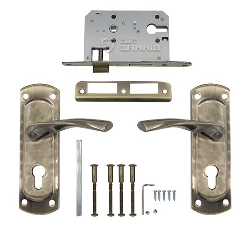Комплект замка USK ET-25112 (BS55*58,5мм) AB бронза - Фото №2