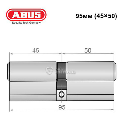 Цилиндр ABUS Vitess 4000 MX (модульный) 95 (45*50) никель сатин - Фото №8