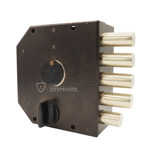 Замок накладний ГАРДІАН 20.05 (BS64мм) горизонтальна свердловина 5 ключів лівий (н) - Фото №2