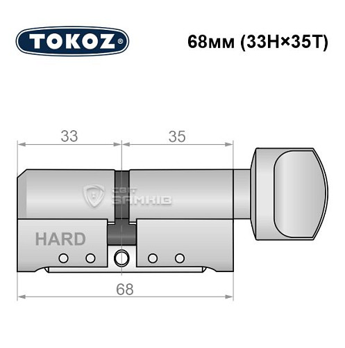 Цилиндр TOKOZ Pro400 68T (33H*35T) (H - закаленная сторона) никель матовый - Фото №8