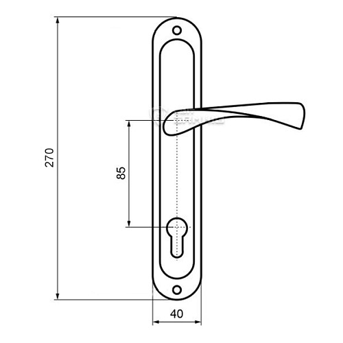 Ручки на планці TRION POLIS-AL 85 мм велика планка AB бронза - Фото №3