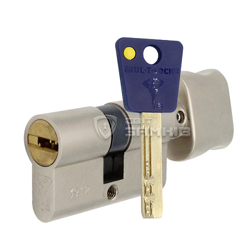 Цилиндр MUL-T-LOCK 7x7 71T (38*33T) никель сатин - Фото №1