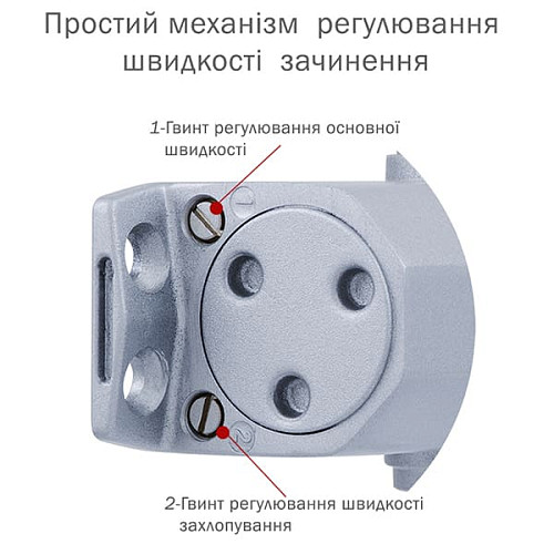Доводчик RYOBI D-2005V BC STD до 100кг FIRE Серый - Фото №6